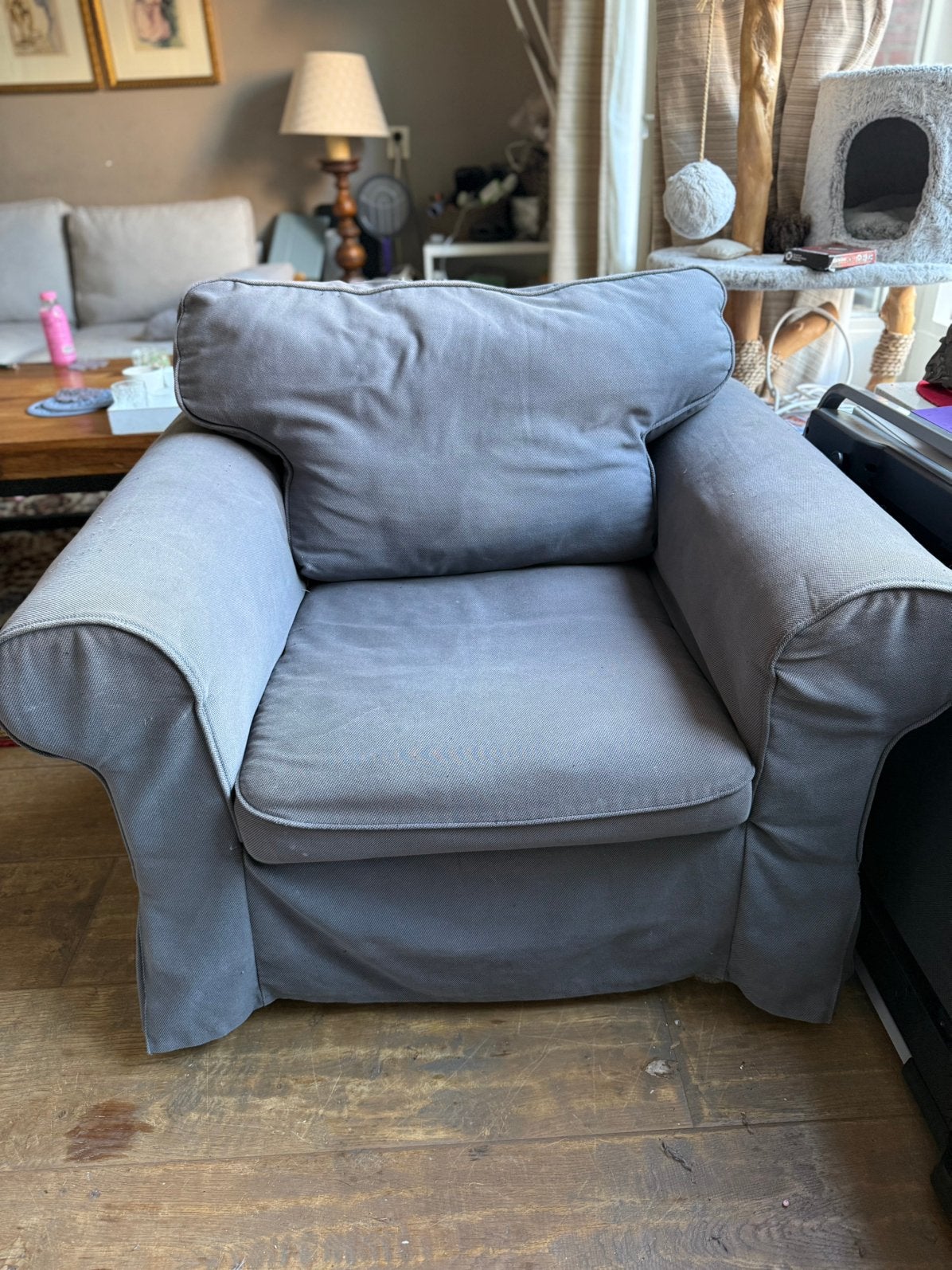 IKEA EKTORP fauteuil., Huis en Inrichting, Fauteuils, Ophalen, Gebruikt, 75 tot 100 cm, 100 tot 125 cm