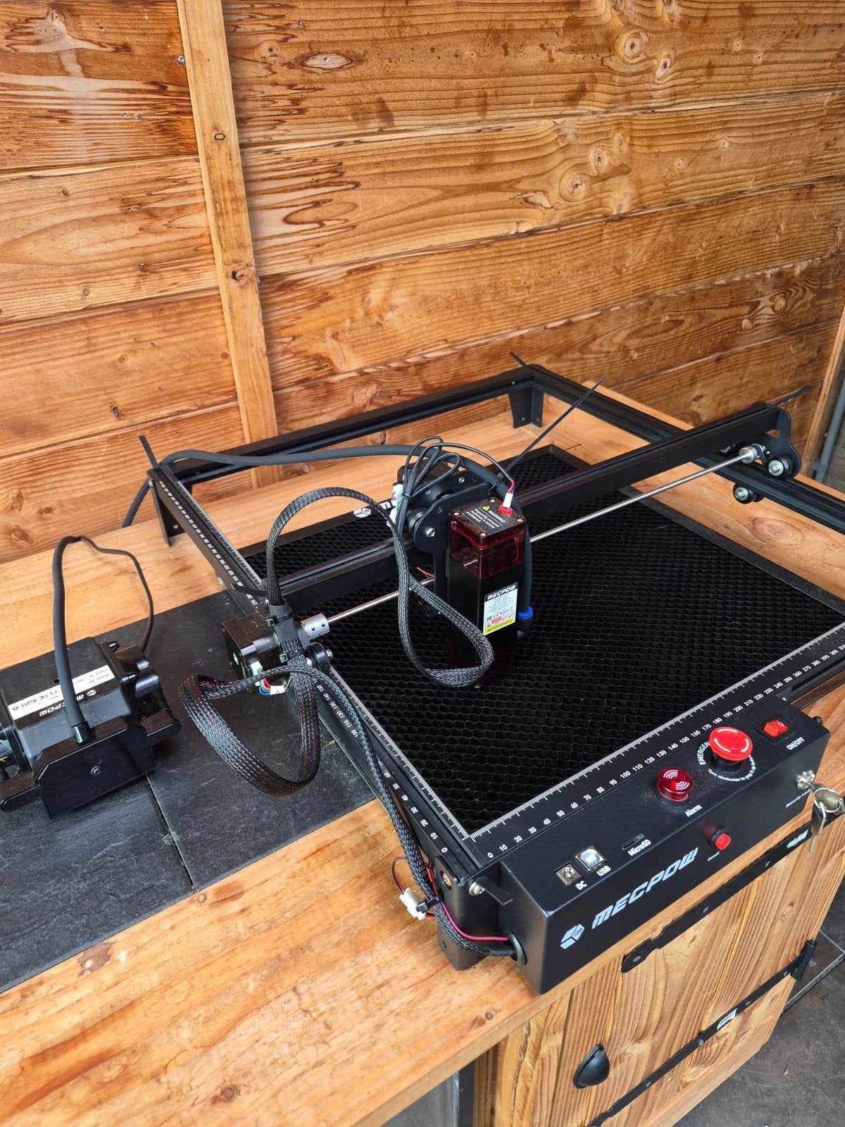 Mecpow X3 Pro 10W Lasergraveermachine met Honingraat, Ophalen of Verzenden