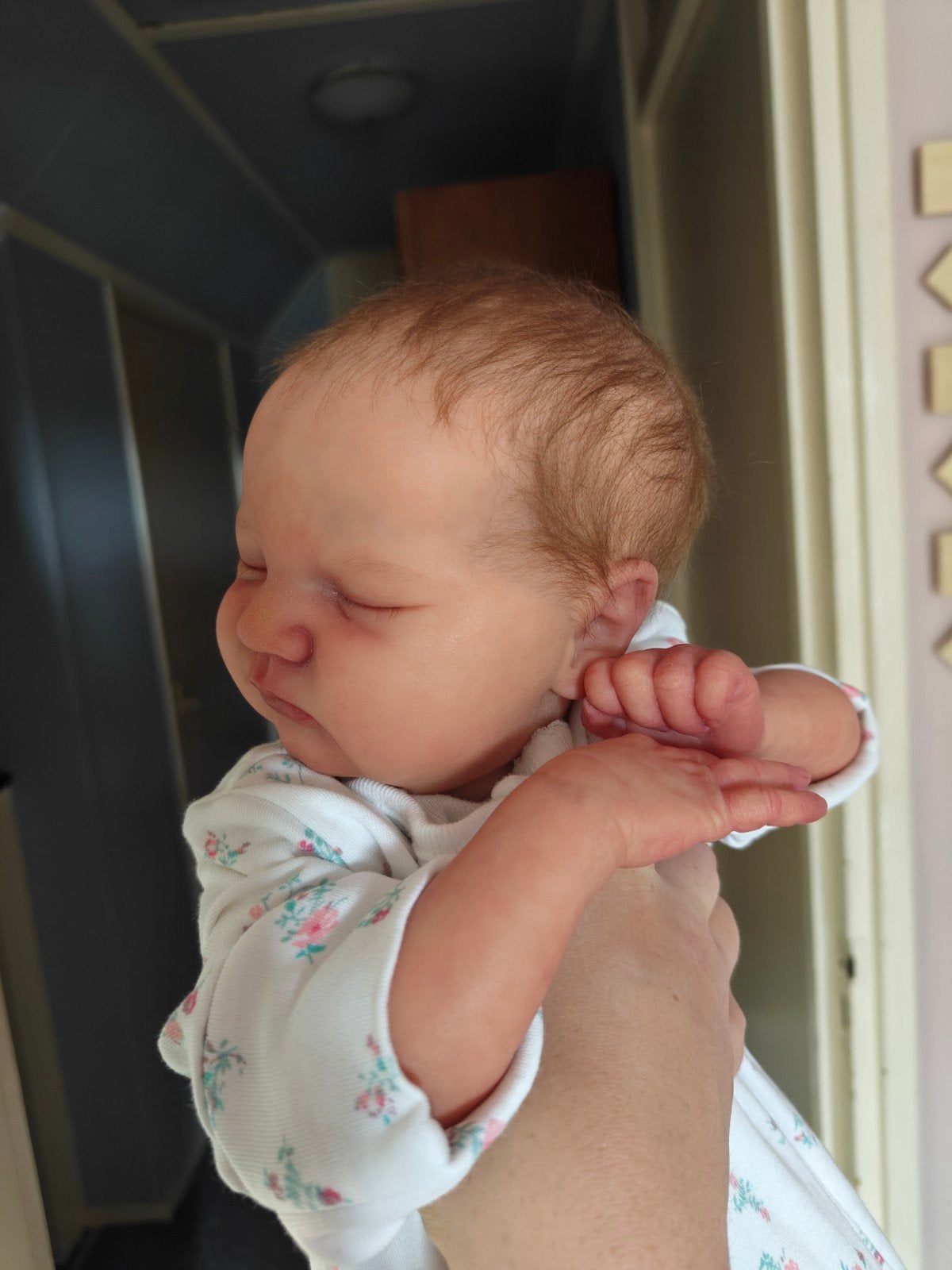 reborn Quinlyn van Bonnie Brown en Adrie Stoete, Ophalen of Verzenden, Zo goed als nieuw, Pop, Levensecht of Reborn