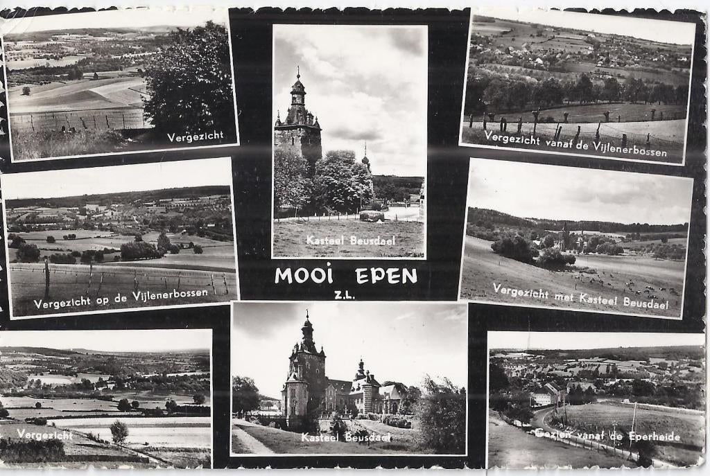 X7 Ansichtkaart mooi Epen Limburg uit 1958, Ophalen of Verzenden, 1940 tot 1960, Gelopen, Limburg