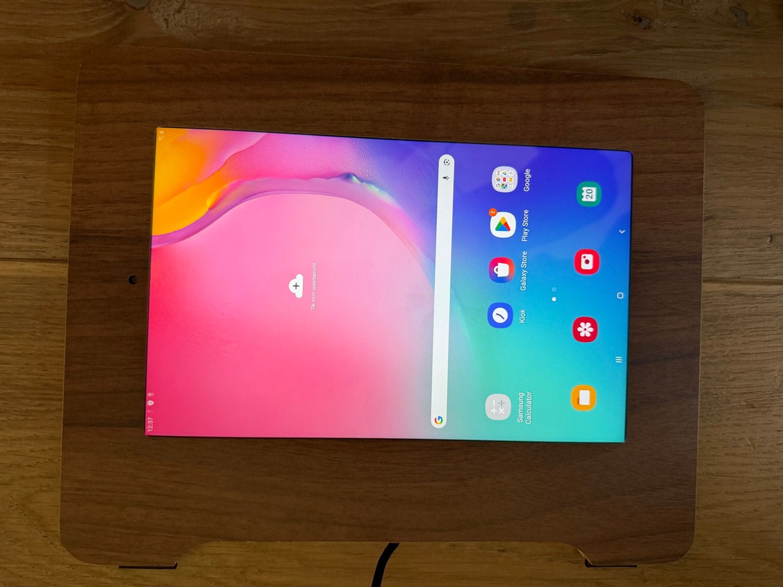 Samsung Galaxy Tab A 10.1 (2019) SM-T510 met houten lijst, 10 inch, 32 GB, Ophalen of Verzenden, Zo goed als nieuw