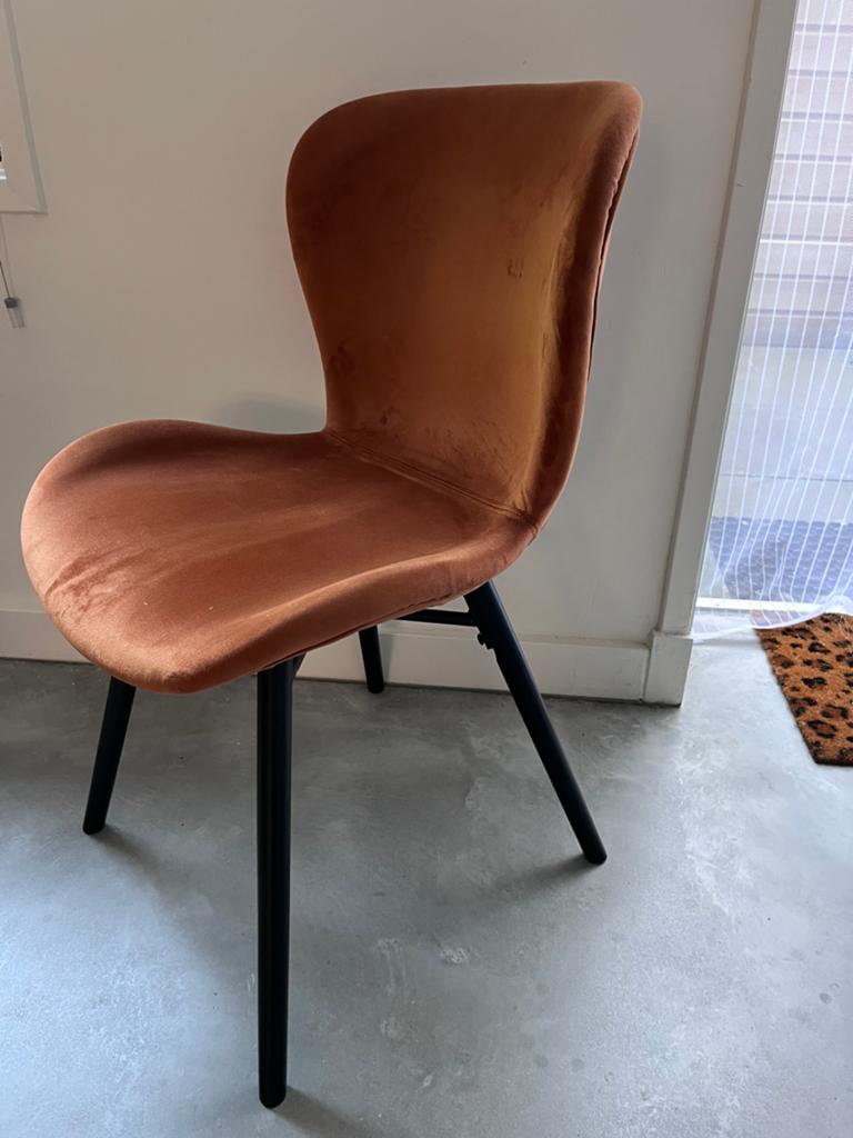 Een of twee mooie velvet stoelen (rust kleur), Ophalen, Zo goed als nieuw, Overige kleuren, Twee