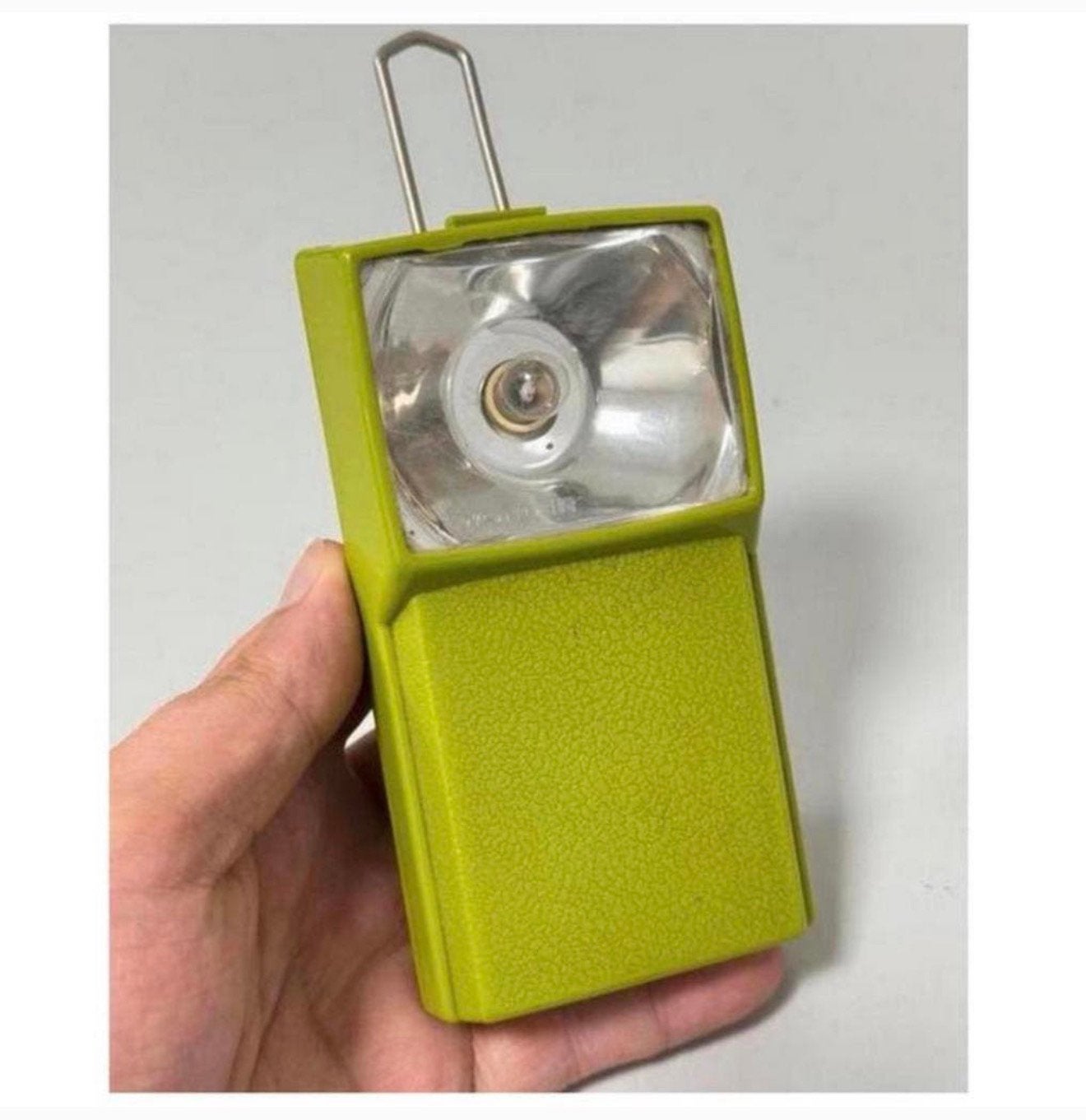 Vintage groen Retro groene Zaklamp signaal lamp frans armor, Ophalen of Verzenden
