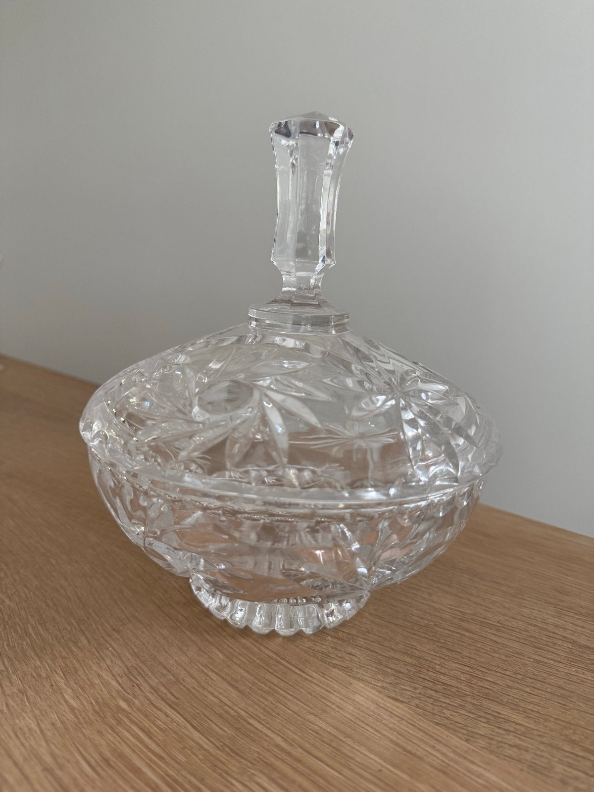 Prachtige kristallen bonbonschaal met deksel, Antiek en Kunst, Antiek | Glas en Kristal, Ophalen