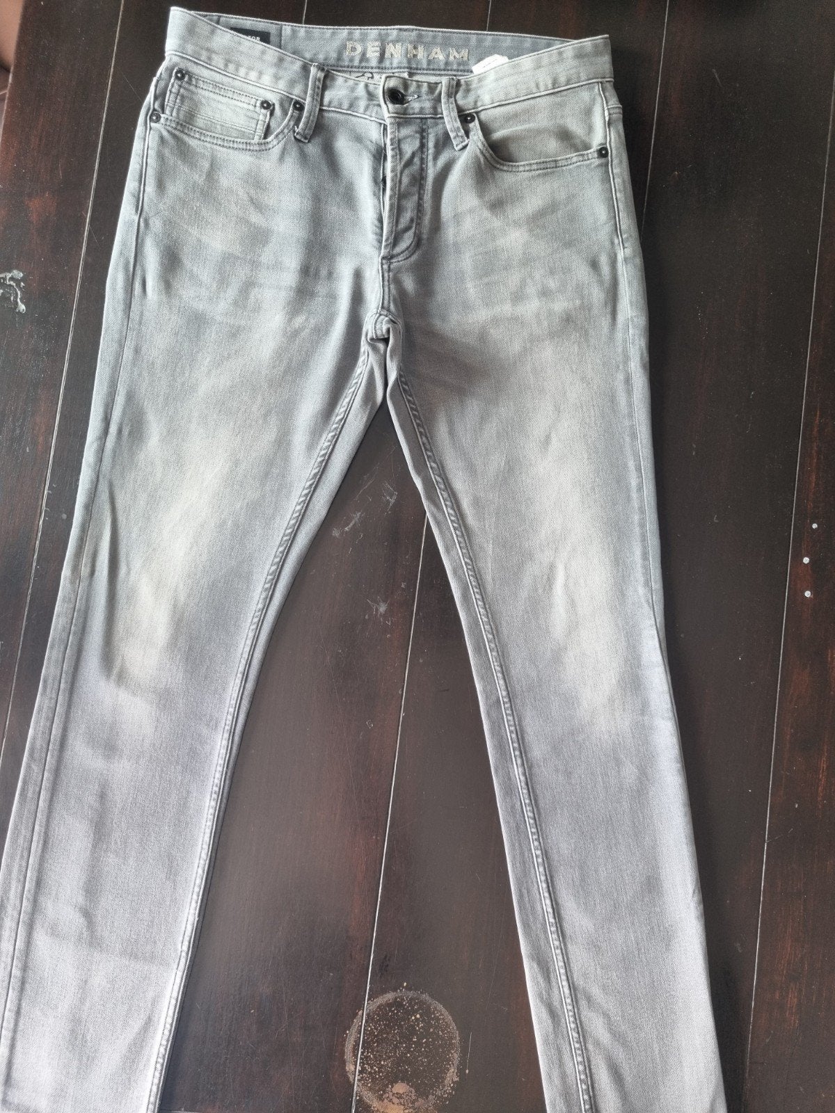 ZGAN GRIJZE DENHAM RAZOR SLIM FIT STRETCH JEANS SIZE 32/34!!, W32 (confectie 46) of kleiner, Ophalen of Verzenden, Zo goed als nieuw