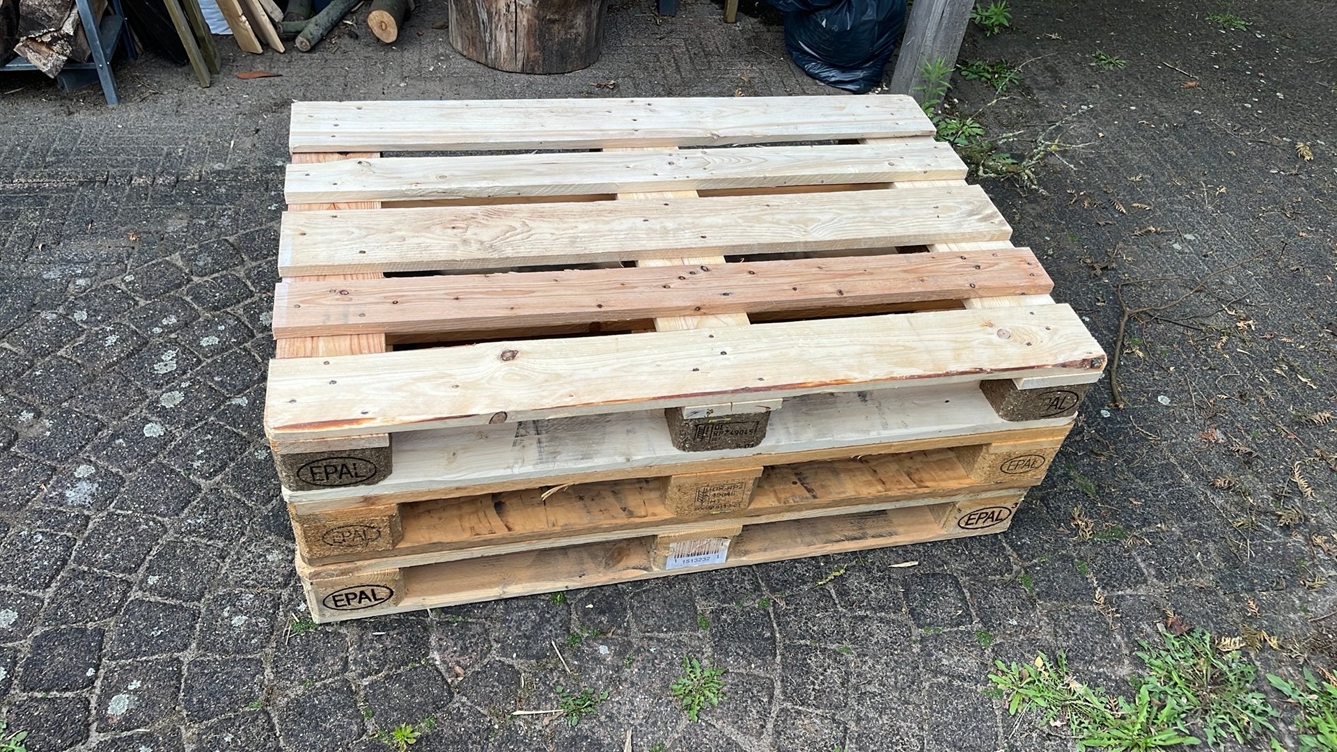 3x zgan euro pallets 2x80x120 1x100x120, Doe-het-zelf en Verbouw, Hout en Planken, Ophalen, Zo goed als nieuw, Pallet, Minder dan 200 cm