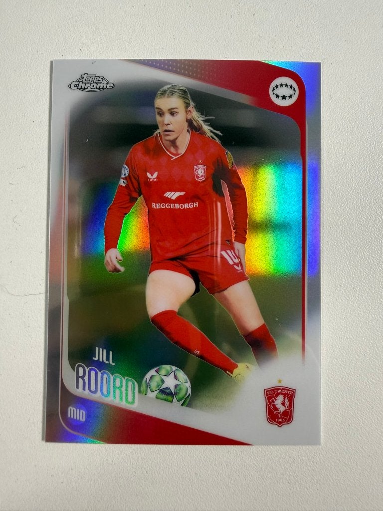 96 Jill Roord Refractor Topps Women's Chrome 2025-26, Ophalen of Verzenden, Nieuw, Buitenlandse clubs, Poster, Plaatje of Sticker