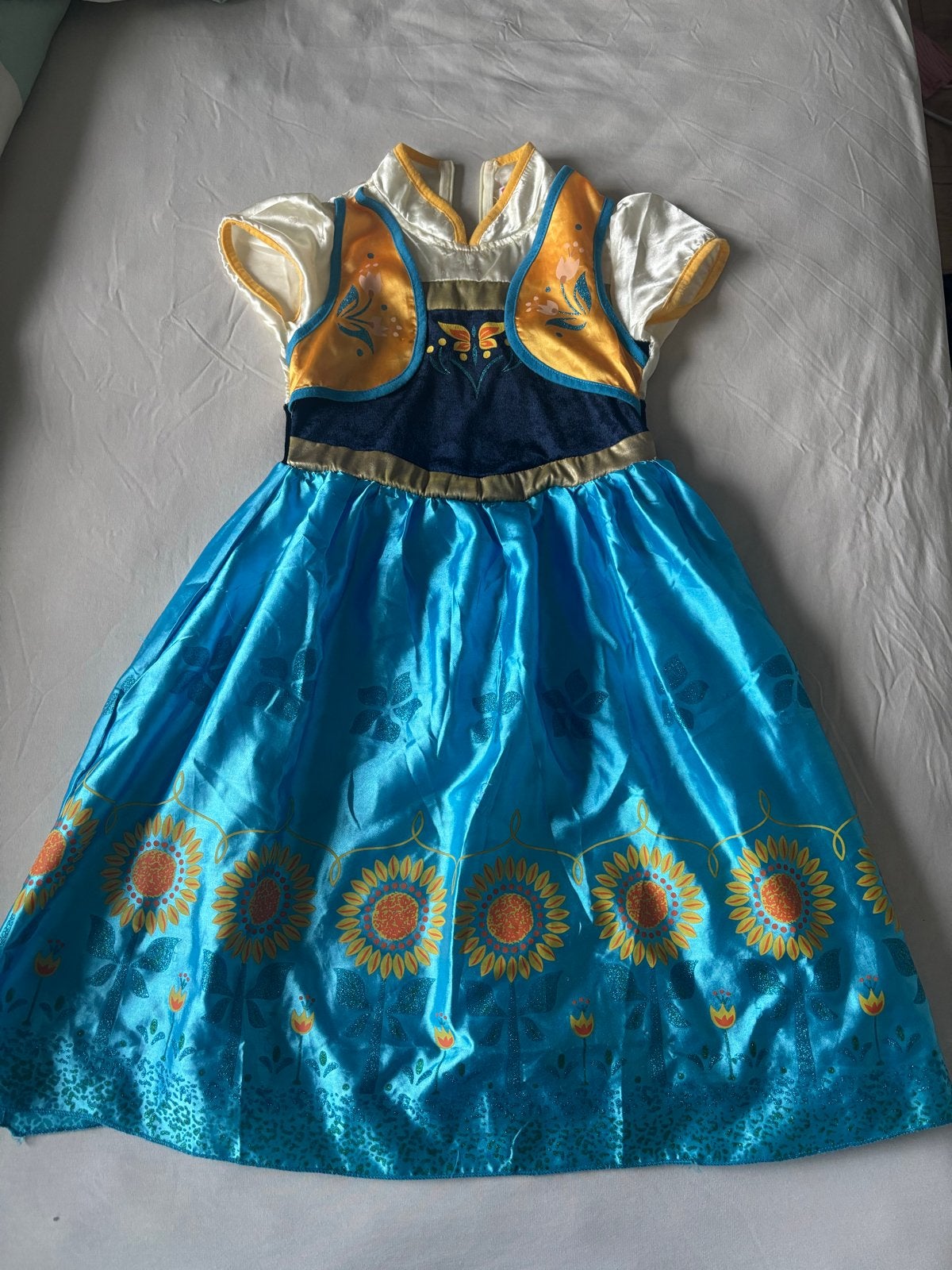 Carnavalsjurk Frozen Anna, maat 122 (label 140), Ophalen of Verzenden, Gebruikt, Meisje, Jurk of Rok