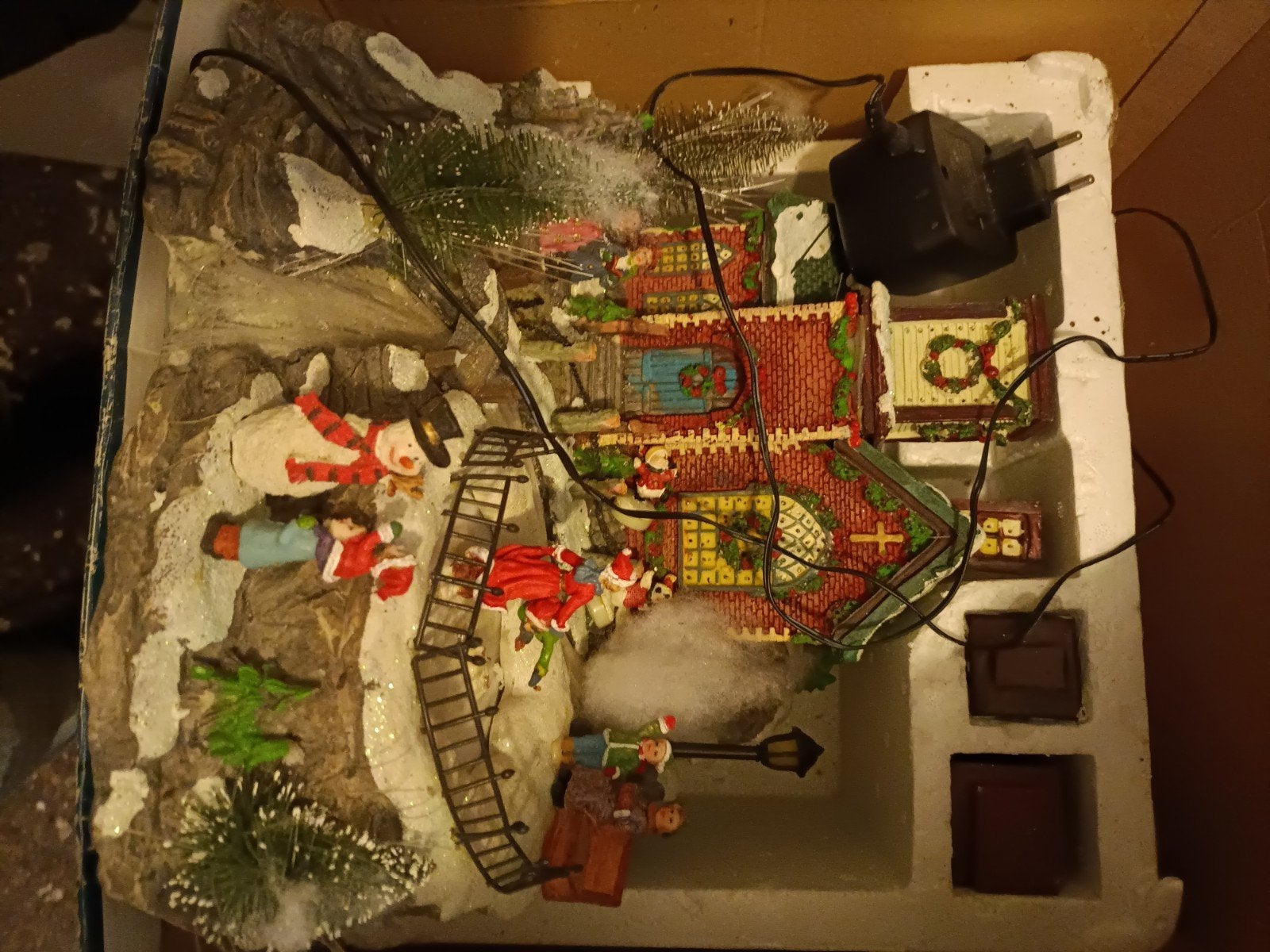 kerst dorp met licht, Ophalen