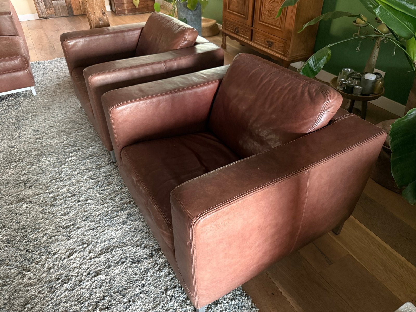 Hulshoff Machalke & Machalke Collection 2 fauteuils Leer, Ophalen, Gebruikt, Leer