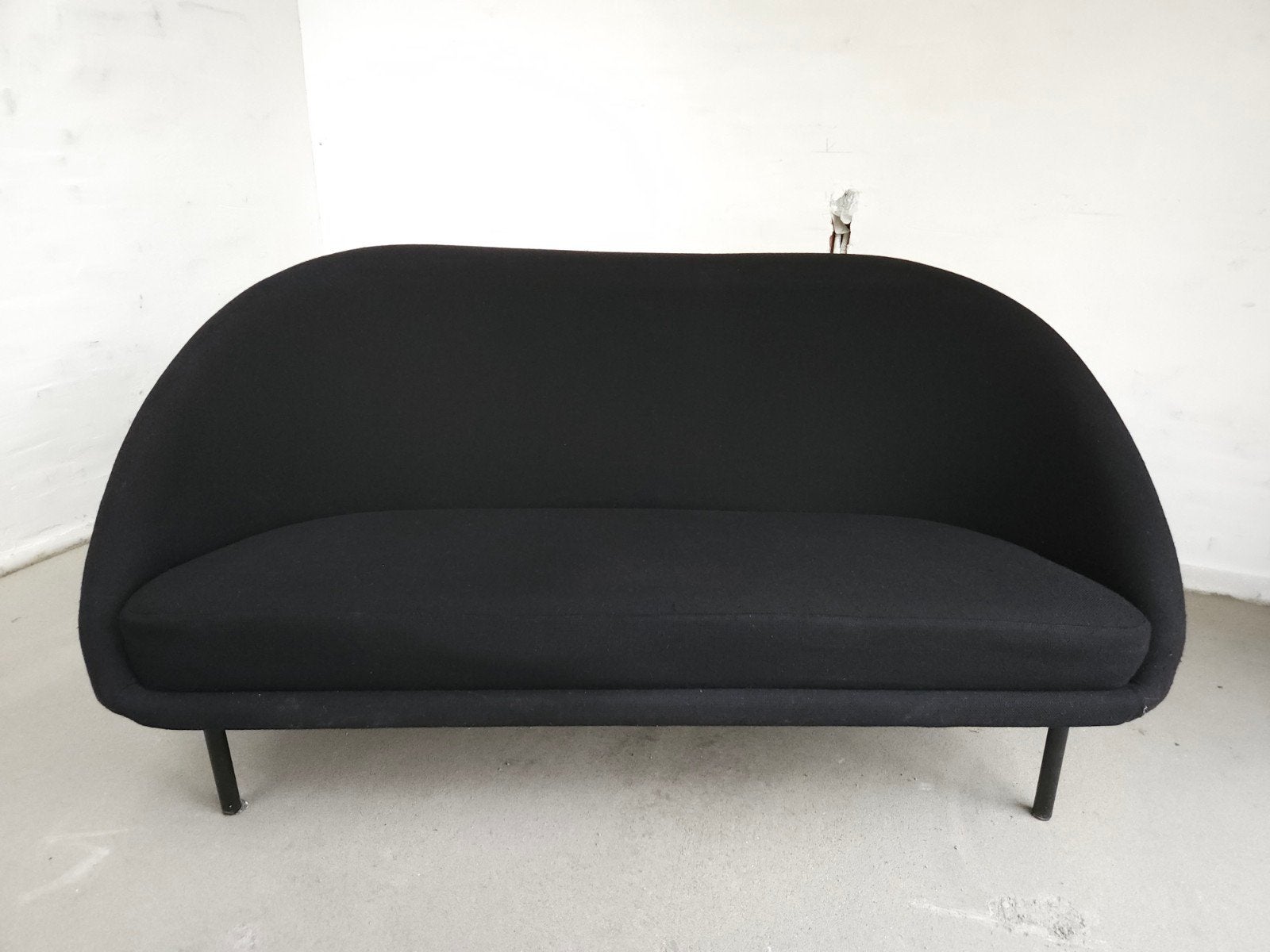 Artifort F815 design bank – Theo Ruth – Zwart Wol – Vintage, 150 tot 200 cm, 75 tot 100 cm, Ophalen of Verzenden, Zo goed als nieuw