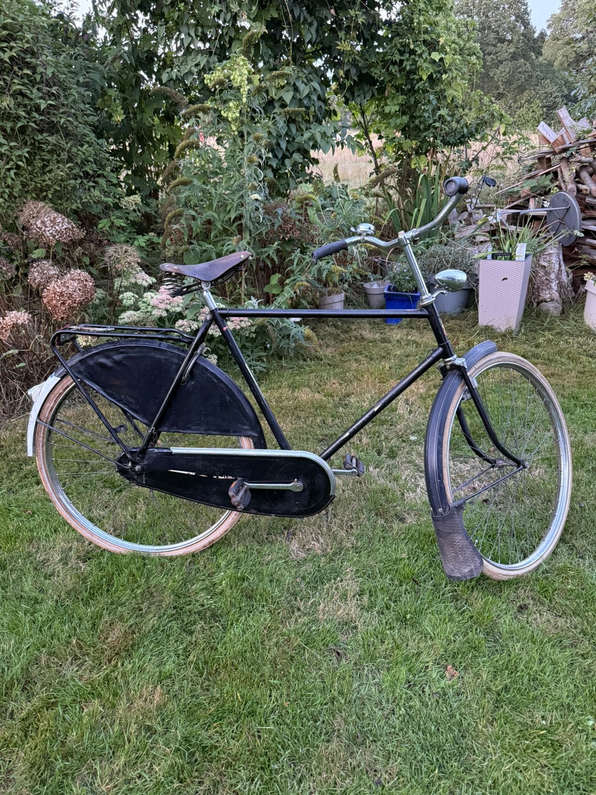 Oude fongers comfort herenfiets, Ophalen, Terugtraprem