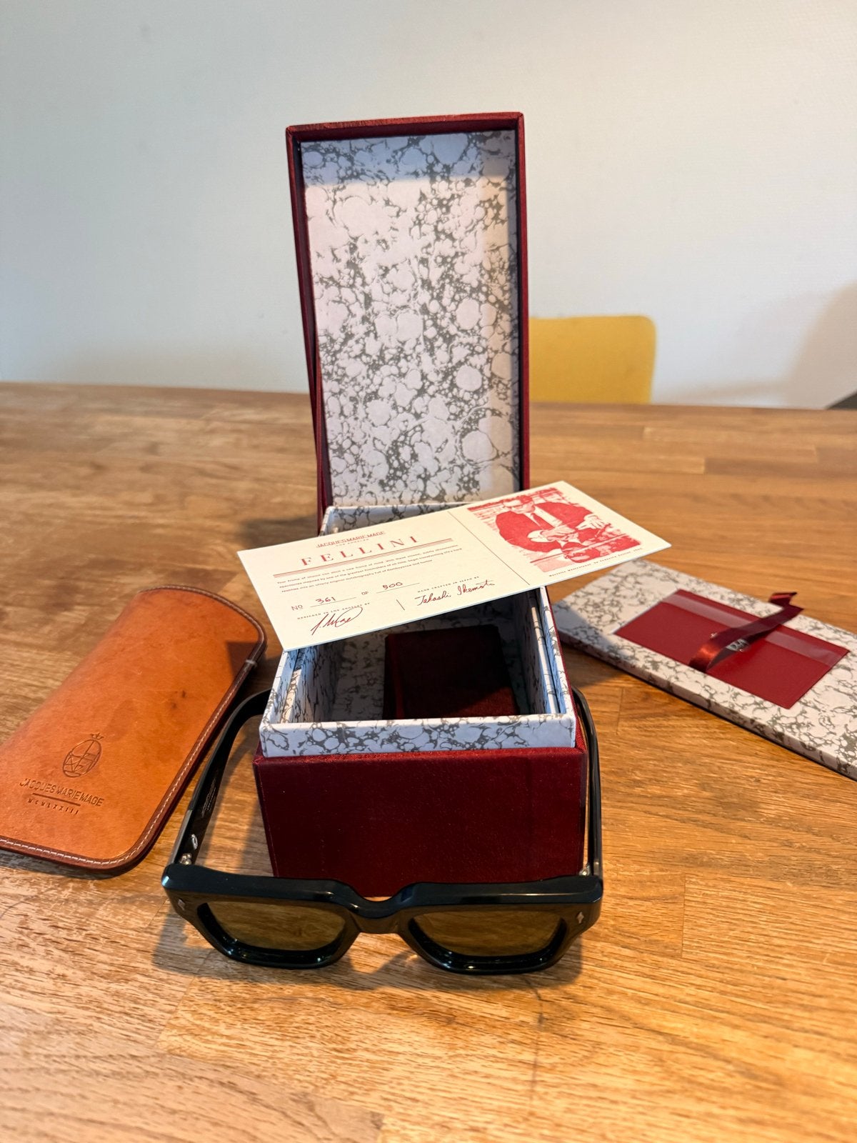 Jacques Marie Mage Fellini – Noir – Limited – Complete Set, Overige merken, Zonnebril, Zwart, Ophalen of Verzenden