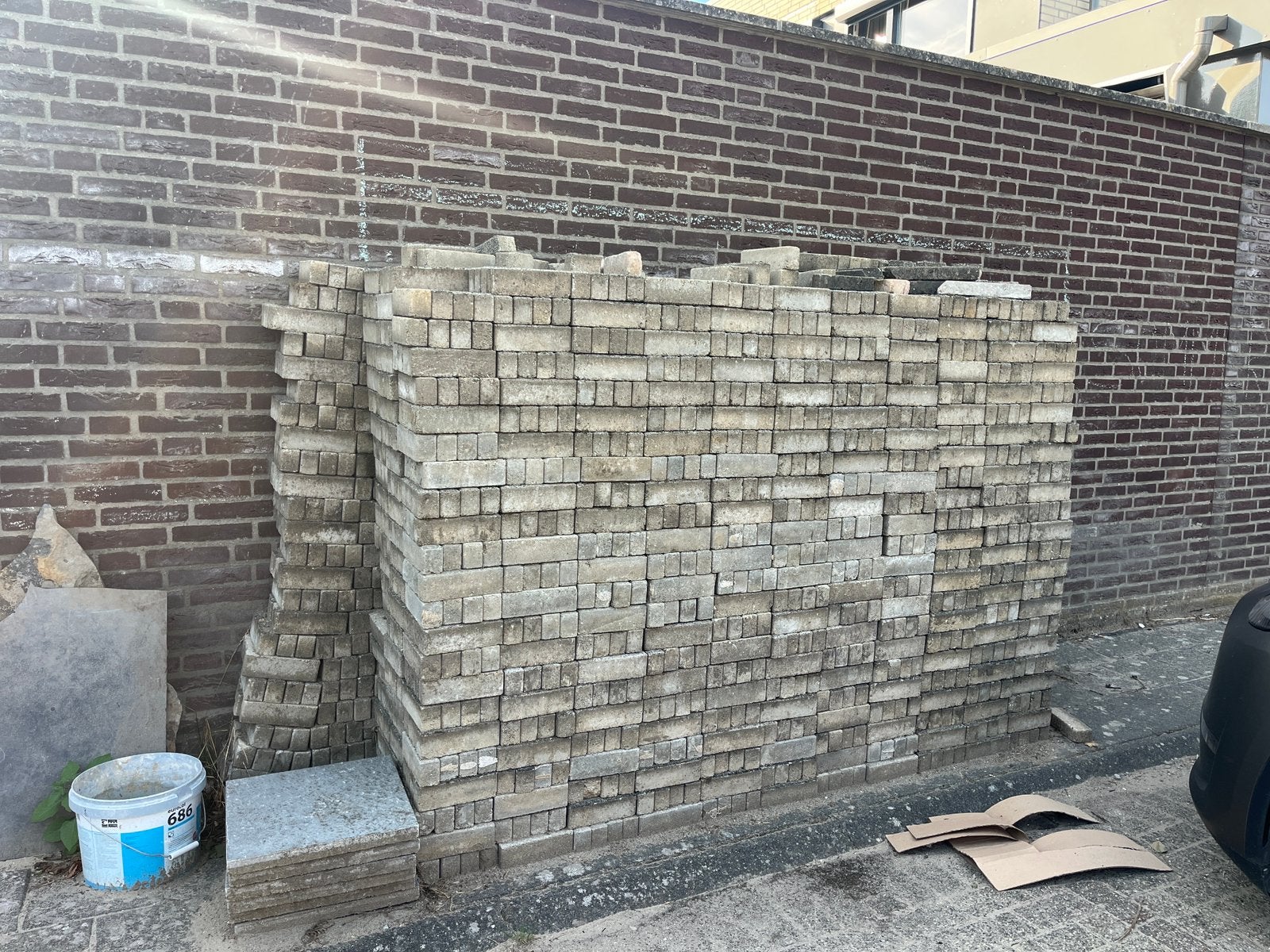 Gratis ophalen klinkers, Tuin en Terras, Tegels en Klinkers, Ophalen, Gebruikt, Beton, Klinkers