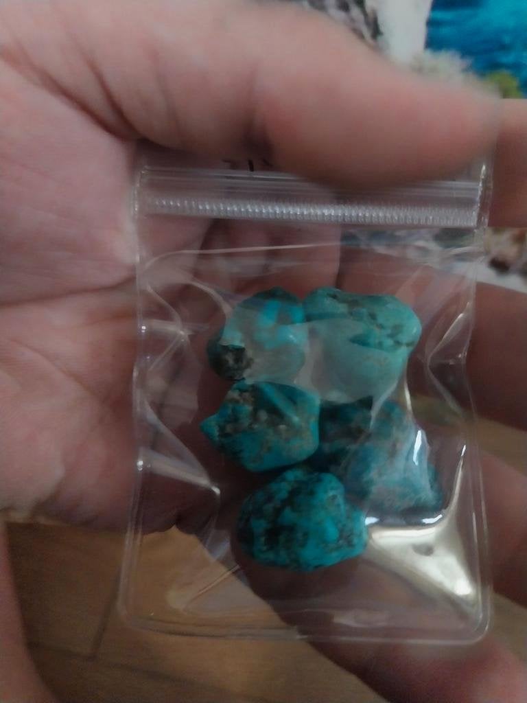 Echte turkoois nuggets edelsmid, Ophalen of Verzenden, Zo goed als nieuw
