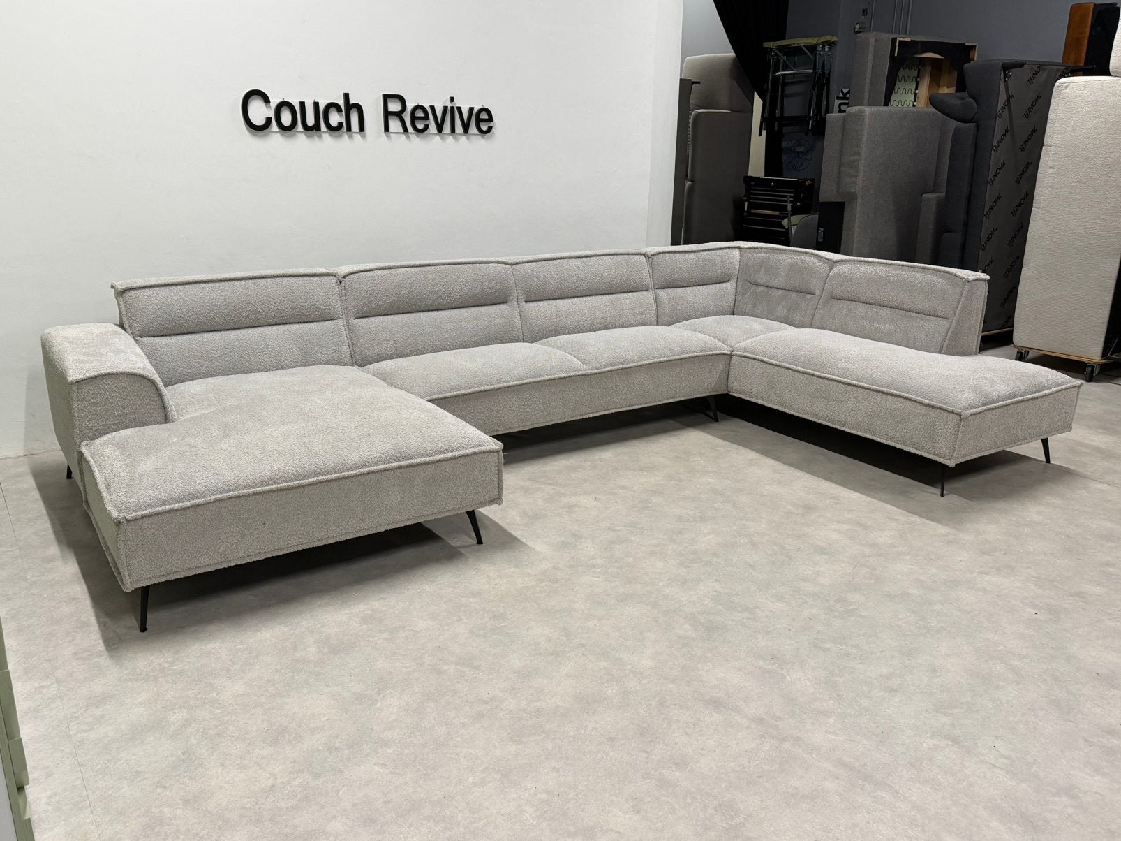 Beige U-bank 395-220 | Refurbished Gratis levering, Info@couchrevive.nl, -, Couch Revive, Ophalen of Verzenden