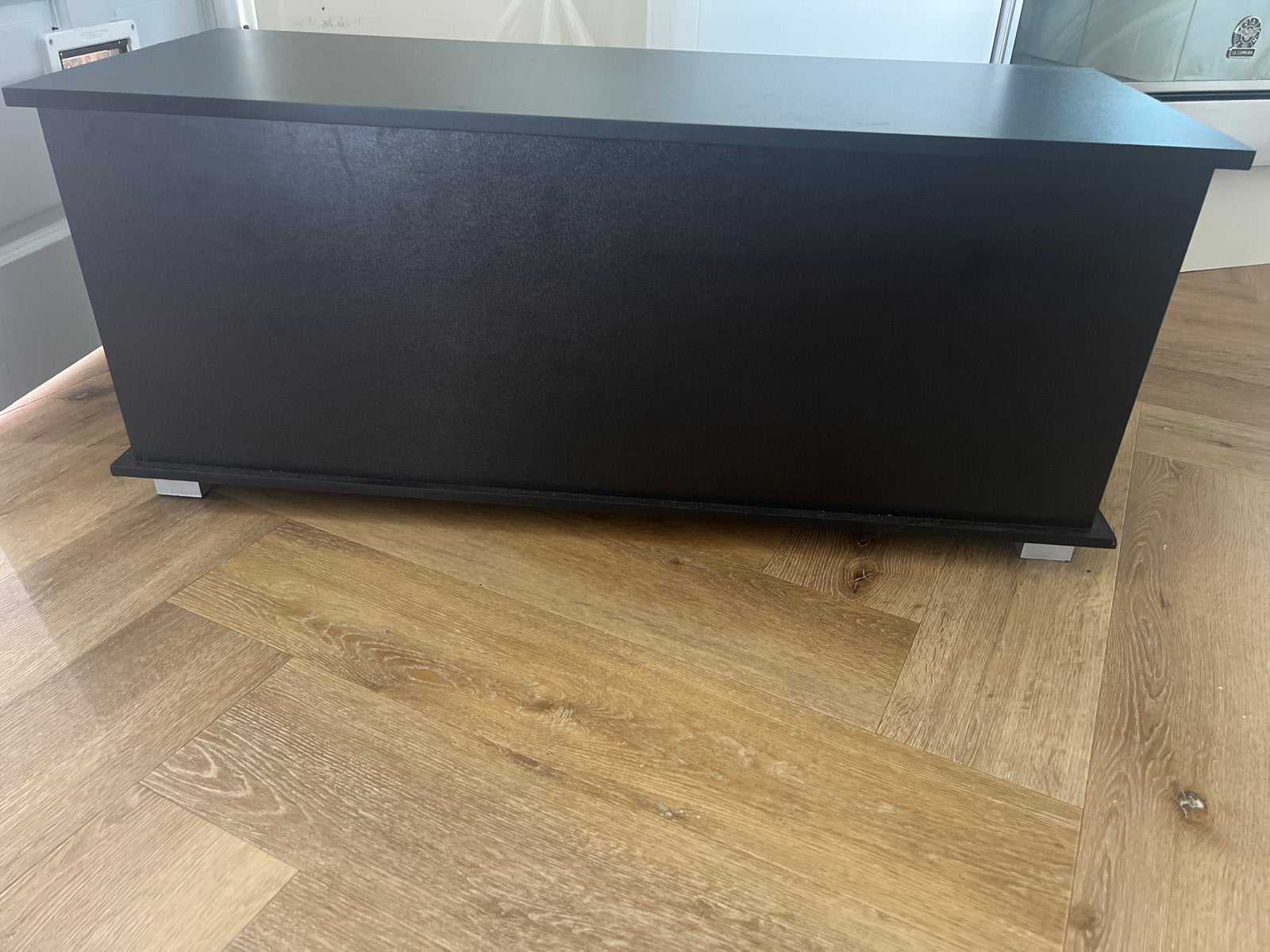 Zwarte opbergkist / speelgoedkist, Ophalen, Overige materialen, Gebruikt, 100 tot 150 cm