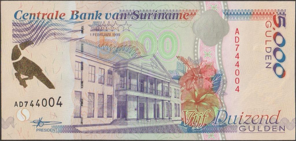 Suriname 5000 gulden 1999 UNC p.143b (# 234)