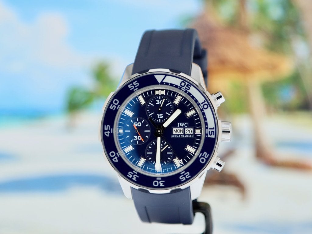 IWC Aquatimer IW376711 Brilijante Staat Stickers 2014 NL, Sieraden, Tassen en Uiterlijk, Horloges | Heren, Overige merken, Staal