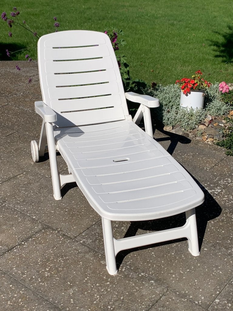 Flair ligstoel tuin, Ophalen, Gebruikt, Kunststof, Inklapbaar