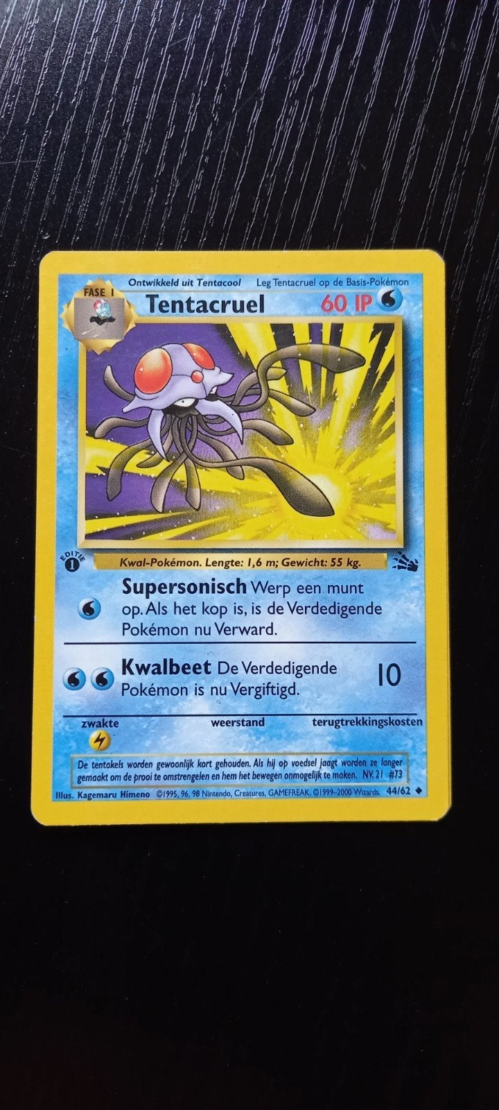 Pokémon Kaart Tentacruel 44/62 (Nederlands), Verzenden, Gebruikt, Losse kaart