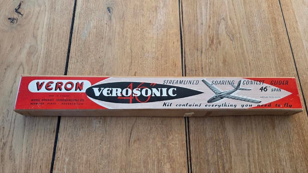 Oude Veron Verosonic zweef vliegtuig bouwdoos model kit, Overige merken, Ophalen of Verzenden, Zo goed als nieuw, Groter dan 1:72