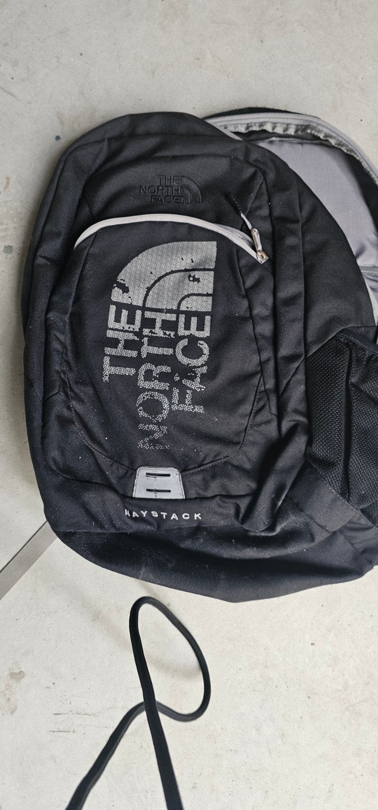 The North Face Haystack Rugzak - Zwart, Gebruikt, 25 tot 40 cm, Ophalen of Verzenden, Overige merken