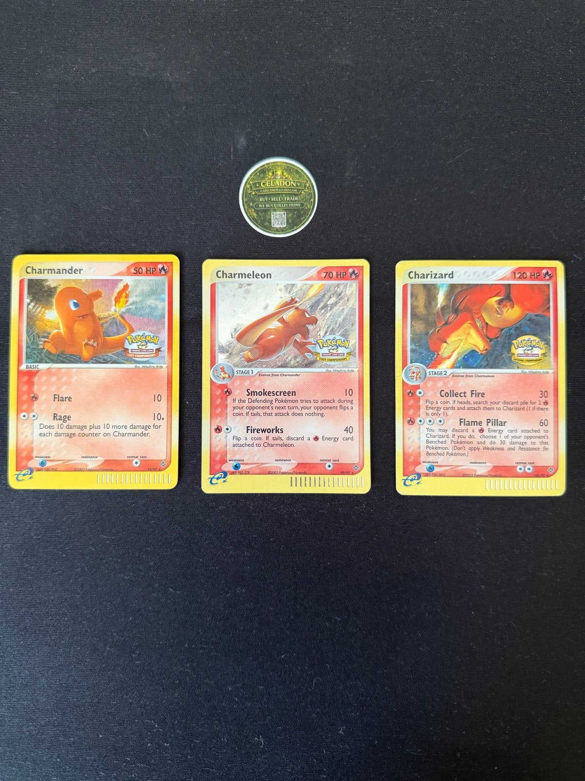 Pokémon Kaarten: Charmander, Charmeleon, Charizard, Ophalen, Gebruikt, Meerdere kaarten