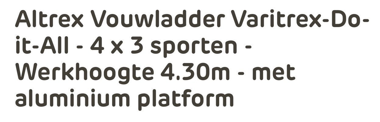 Altrex vouwladder/steiger met planken, Ophalen, Gebruikt, Ladder, Opvouwbaar of Inschuifbaar