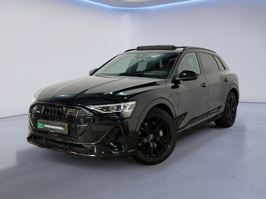 Audi E-tron 55 quattro S edition 95 kWh|PANO|SFEER|B&O|, Automaat, 131 €/maand, Zwart, Leder
