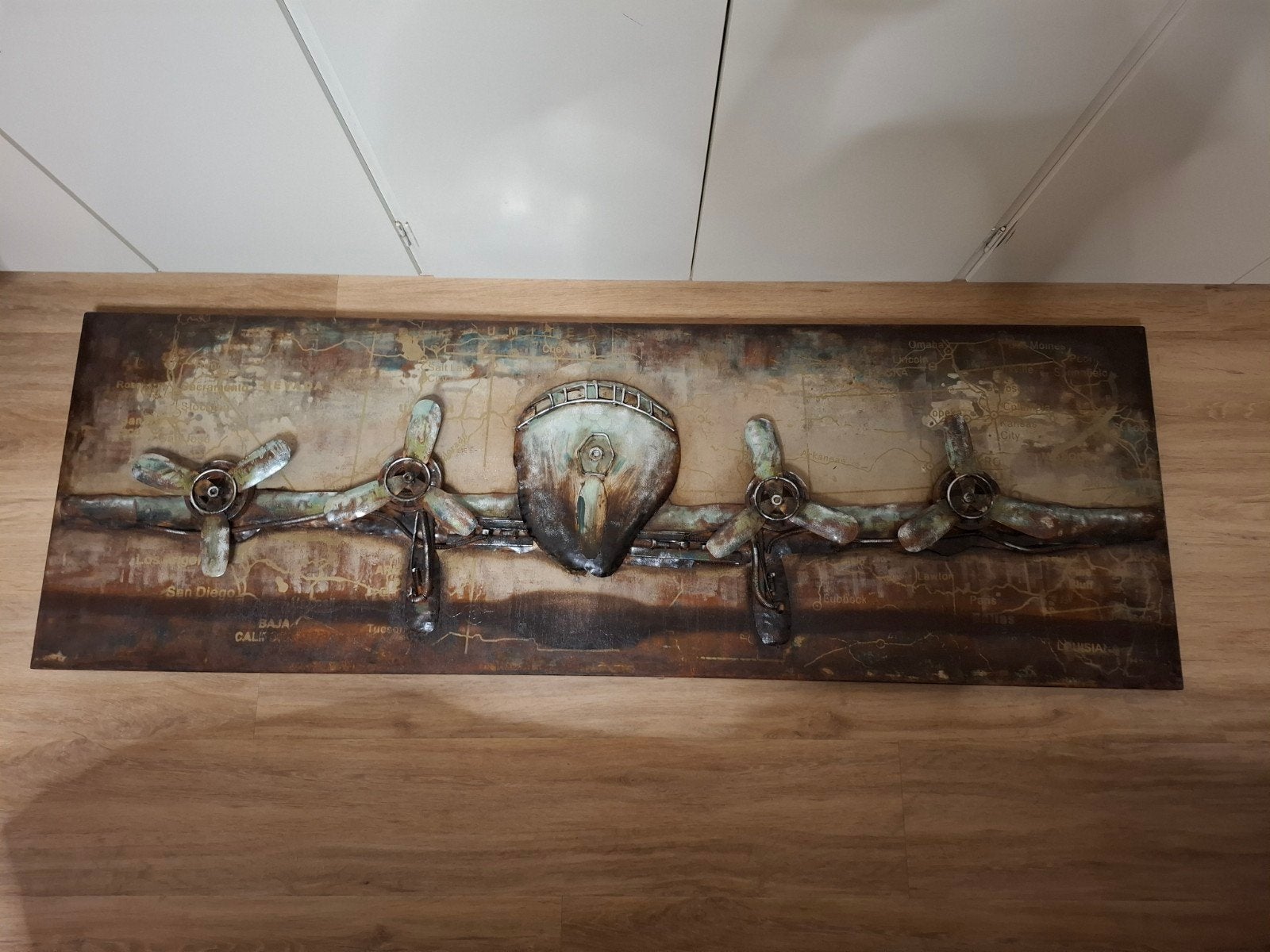 aluminium schilderij, Antiek en Kunst, Ophalen