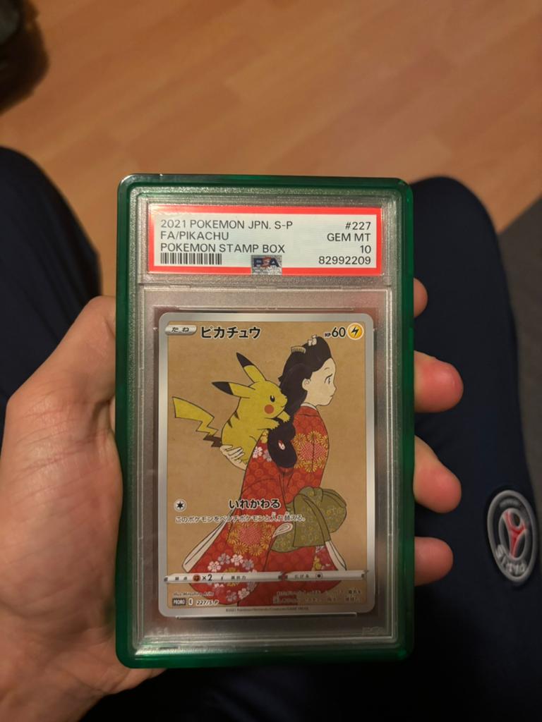 Pikachu stamp psa 10, Ophalen of Verzenden, Zo goed als nieuw