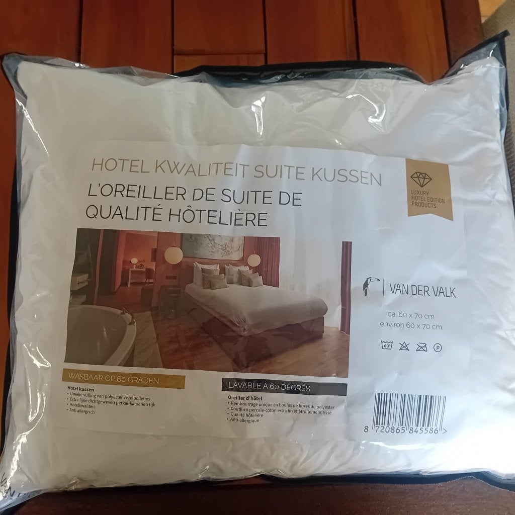 van der valk suite hotel kussen anti-allergisch 60x70, Vochtregulerend, Eenpersoons, Wit, Nieuw
