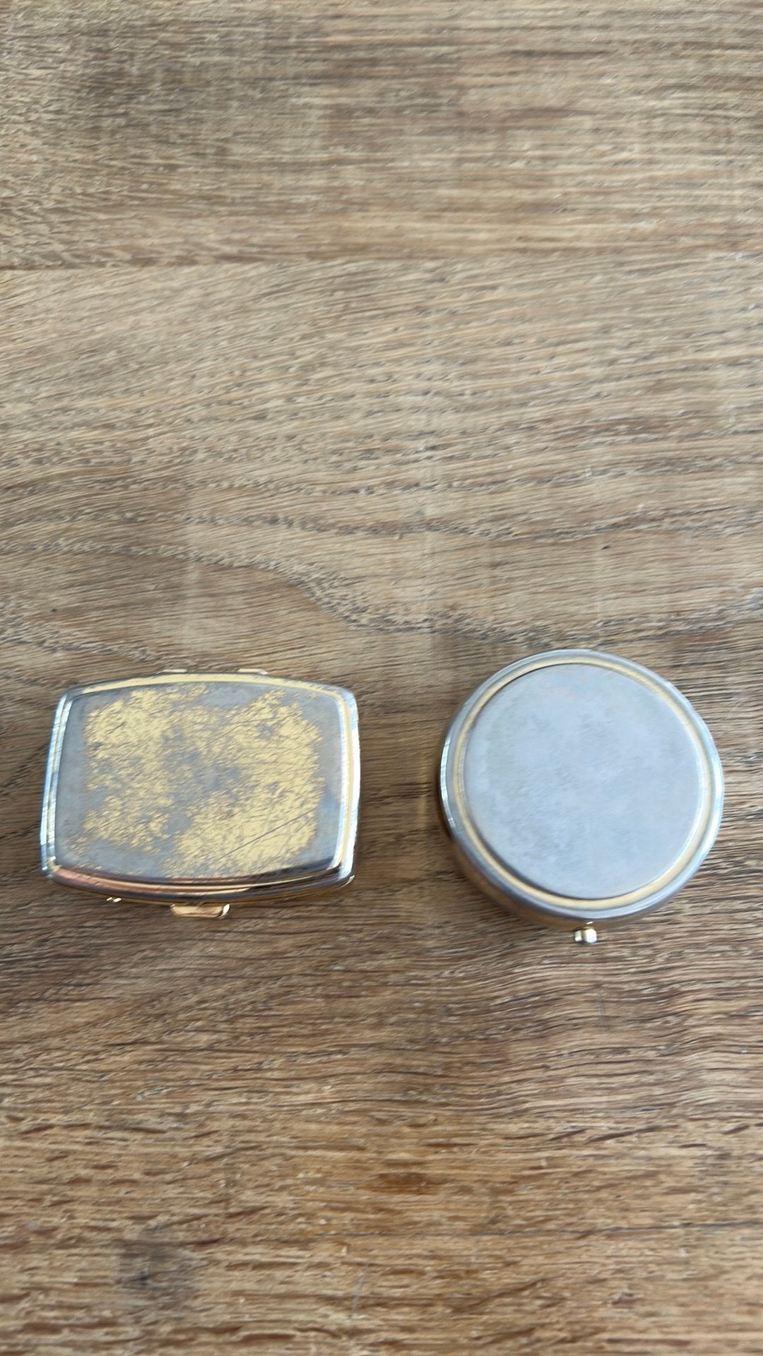 Medicijnorganizer Pillendoosjes set v 2 stuks, incl. Spiegel, Ophalen of Verzenden, Gebruikt