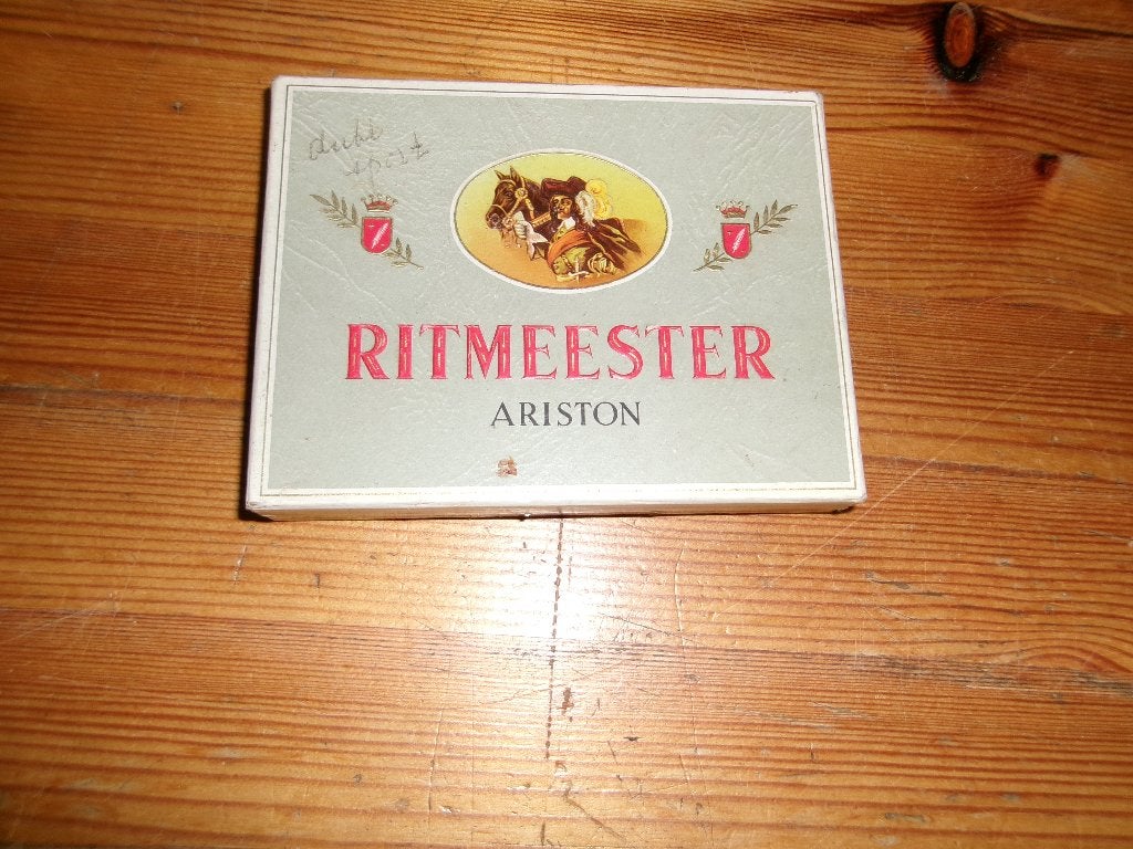 Ritmeester Ariston sigarendoosje + sigarenbandjes, Ophalen of Verzenden, Gebruikt, Tabaksdoos of Verpakking