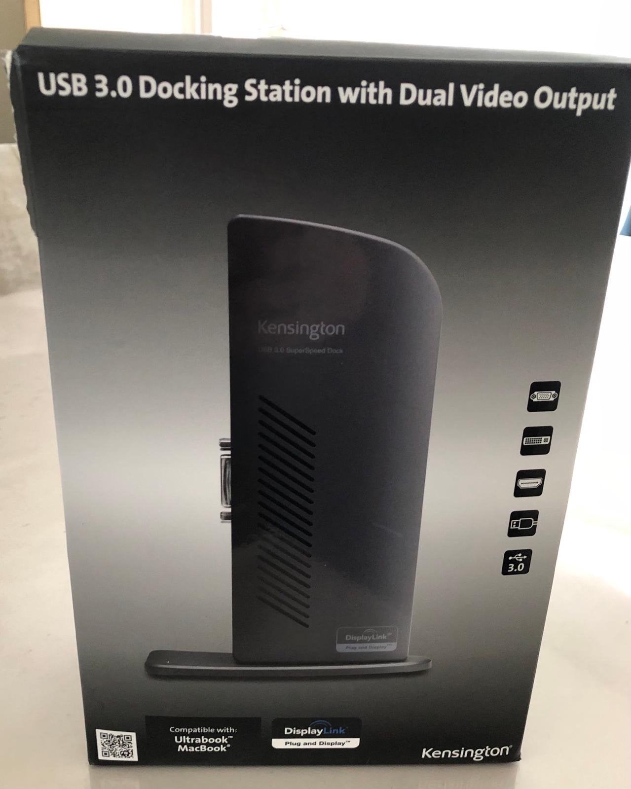 Kensington USB 3.0 Docking Station met Dual Video Output, Ophalen, Nieuw, Docking station, Laptop
