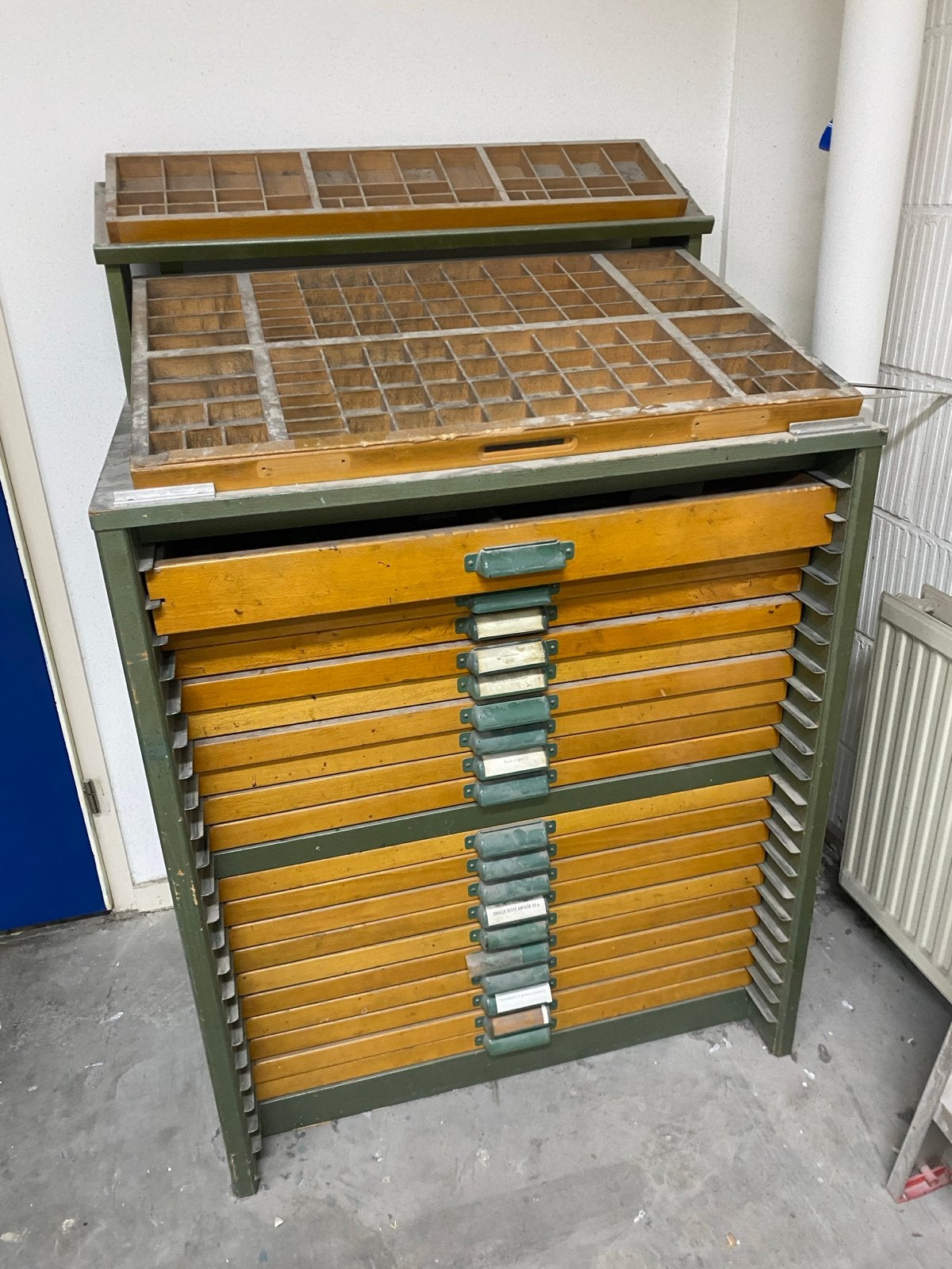 Vintage Letterbakkenkast / Zetterskast met 20 Laden, Ophalen