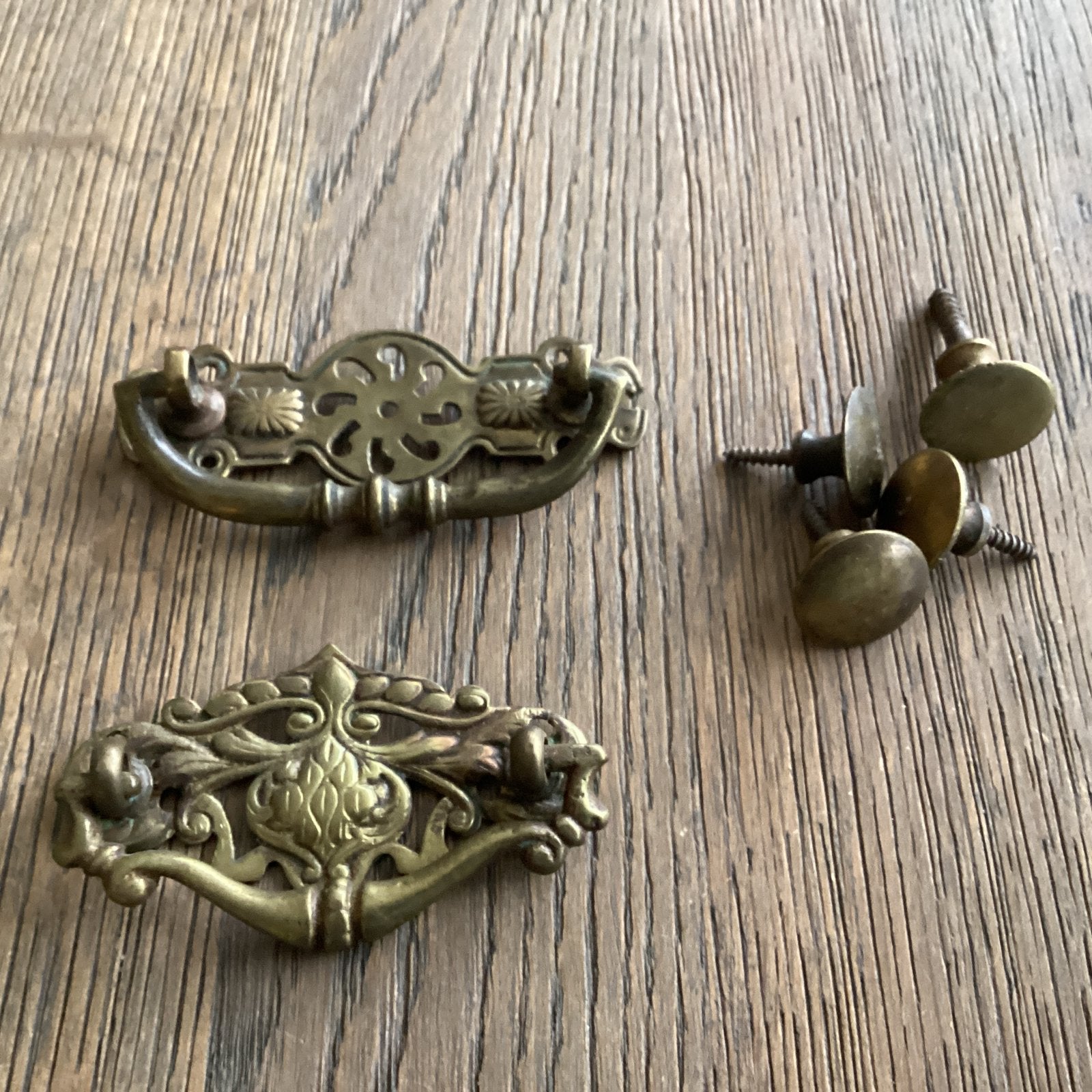 meubelbeslag. messing. antiek, Ophalen of Verzenden, Gebruikt