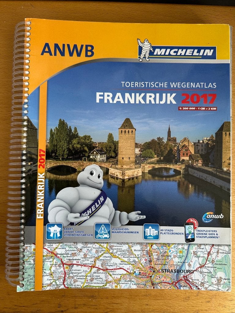 ANWB Michelin Toeristische Wegenatlas Frankrijk 2017, Michelin, Europa, Ophalen of Verzenden, Zo goed als nieuw
