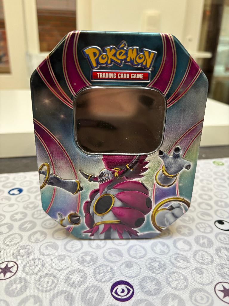 Pokémon Hoopa EX tin box oude tin, Ophalen of Verzenden, Gebruikt, Overige typen