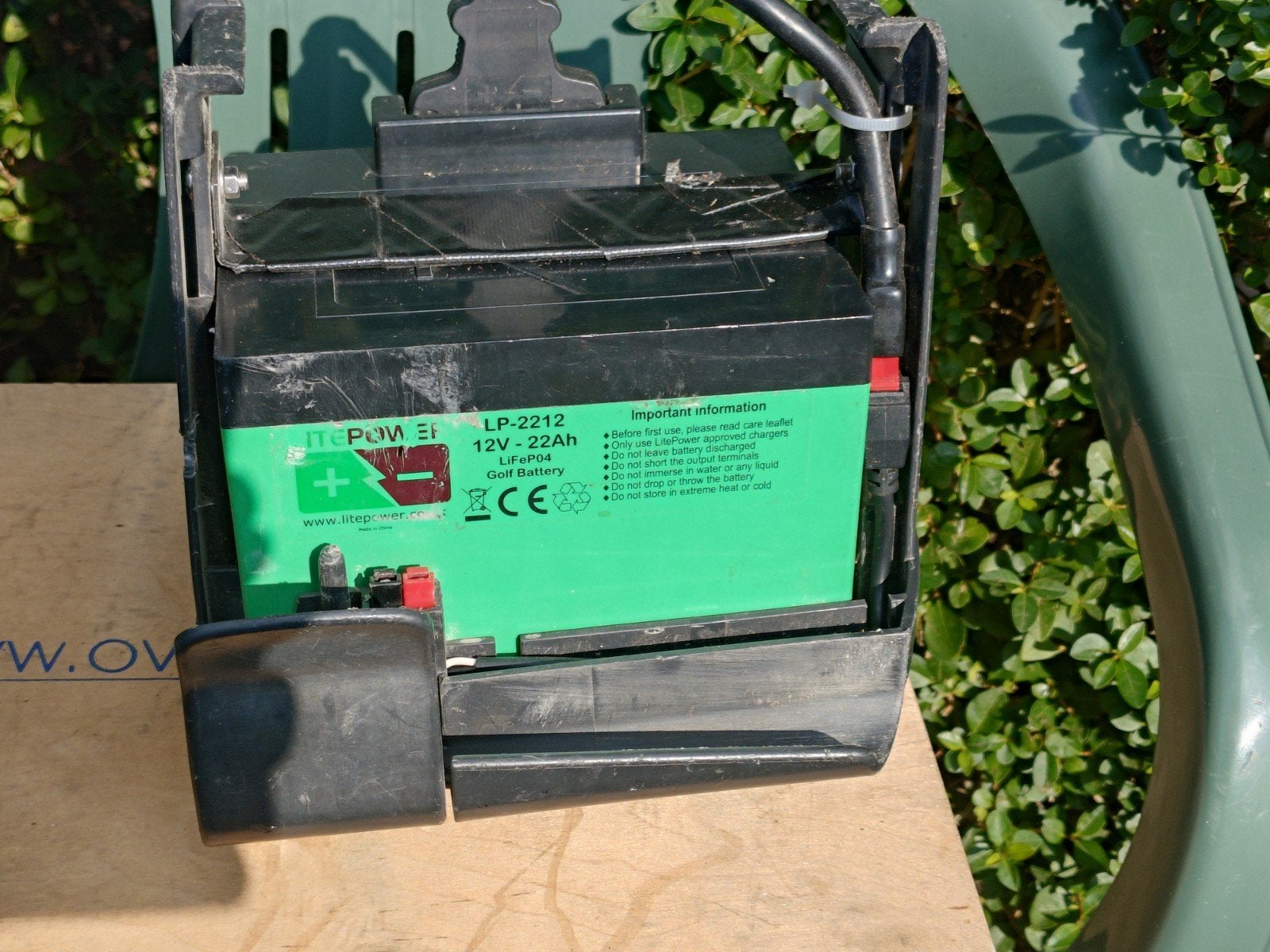 GoKart Lithium Accu met onderdelen en defecte GoKart, Ophalen, Gebruikt, Golfkar