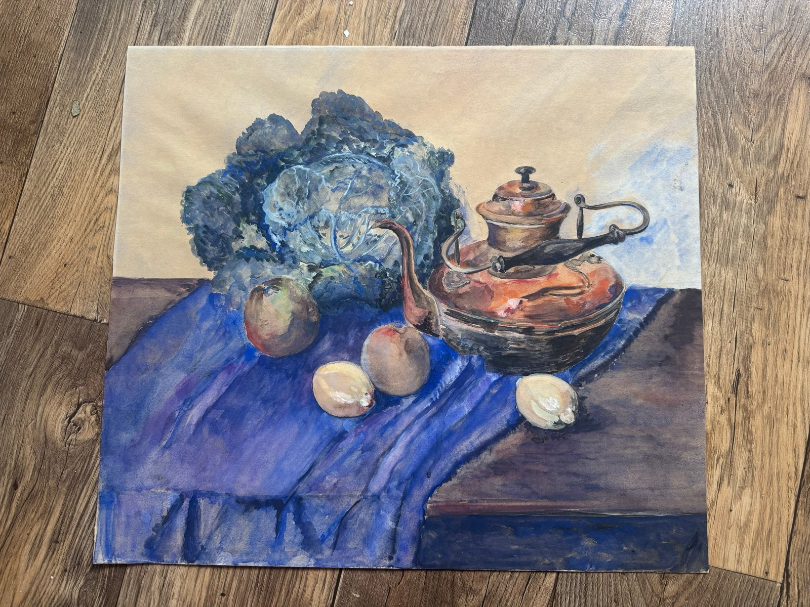 Stilleven tekening, Antiek en Kunst, Kunst | Schilderijen | Klassiek, Ophalen, Realistisch, Stilleven, Aquarel