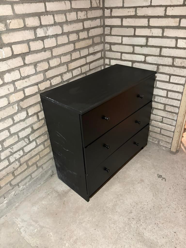 Zwart ladekastje 80x40x80, Ophalen, Gebruikt, Minder dan 50 cm, 75 tot 100 cm