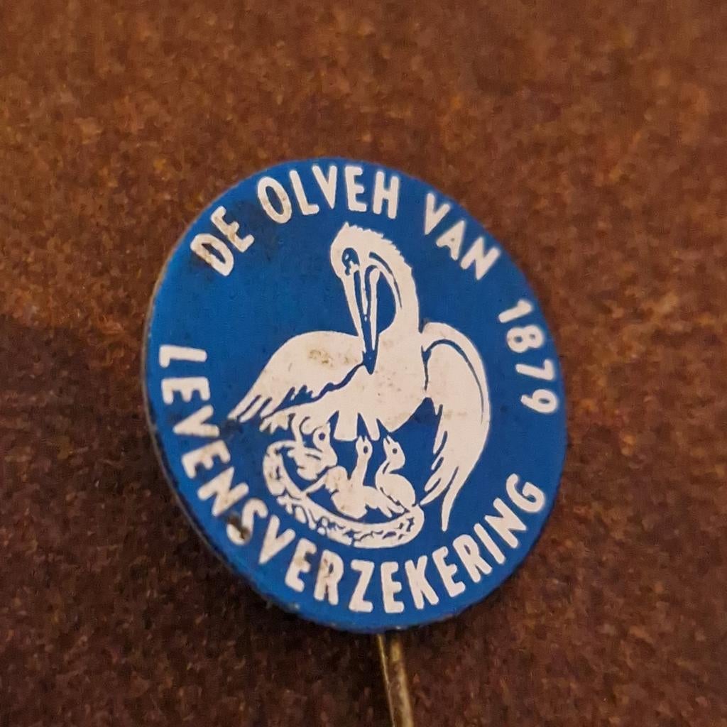 SPELDJE Ooievaar van de Olven van 1879, Verzamelen, Speldjes, Pins en Buttons, Ophalen of Verzenden, Zo goed als nieuw, Merk