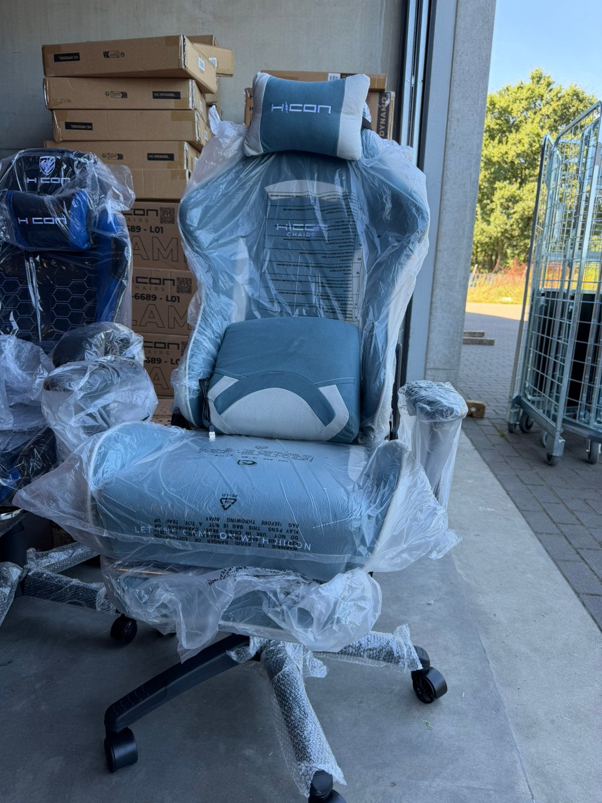 Gamestoel met Stof-Comfortabel-Ergonomisch-Luxueus-Zwart, Ophalen, Gaming bureaustoel, Zwart, Nieuw