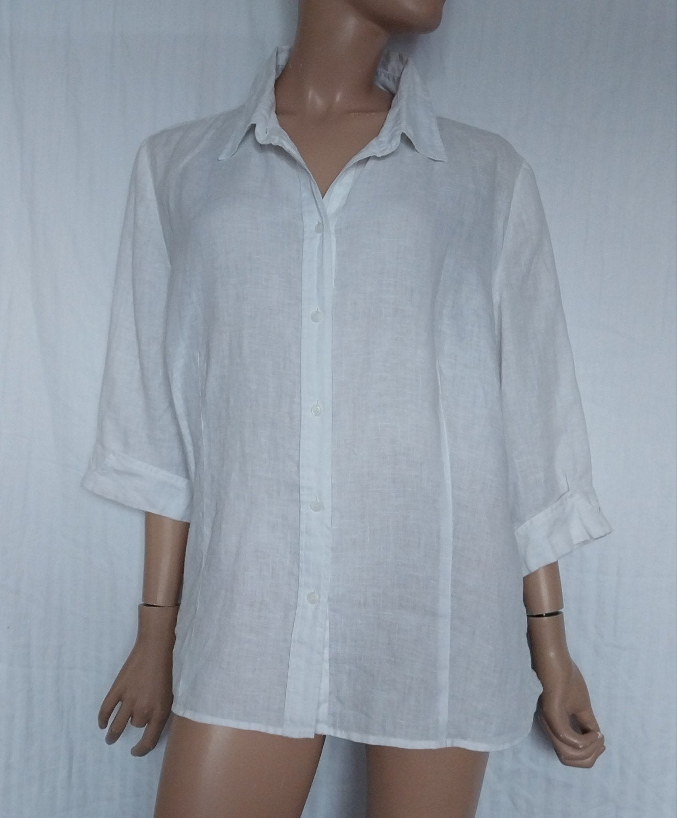 MARCO PECCI LINNEN Blouse,  Maat 44 - 46, Kleding | Dames, Blouses en Tunieken, Ophalen of Verzenden, Zo goed als nieuw, Maat 42/44 (L)