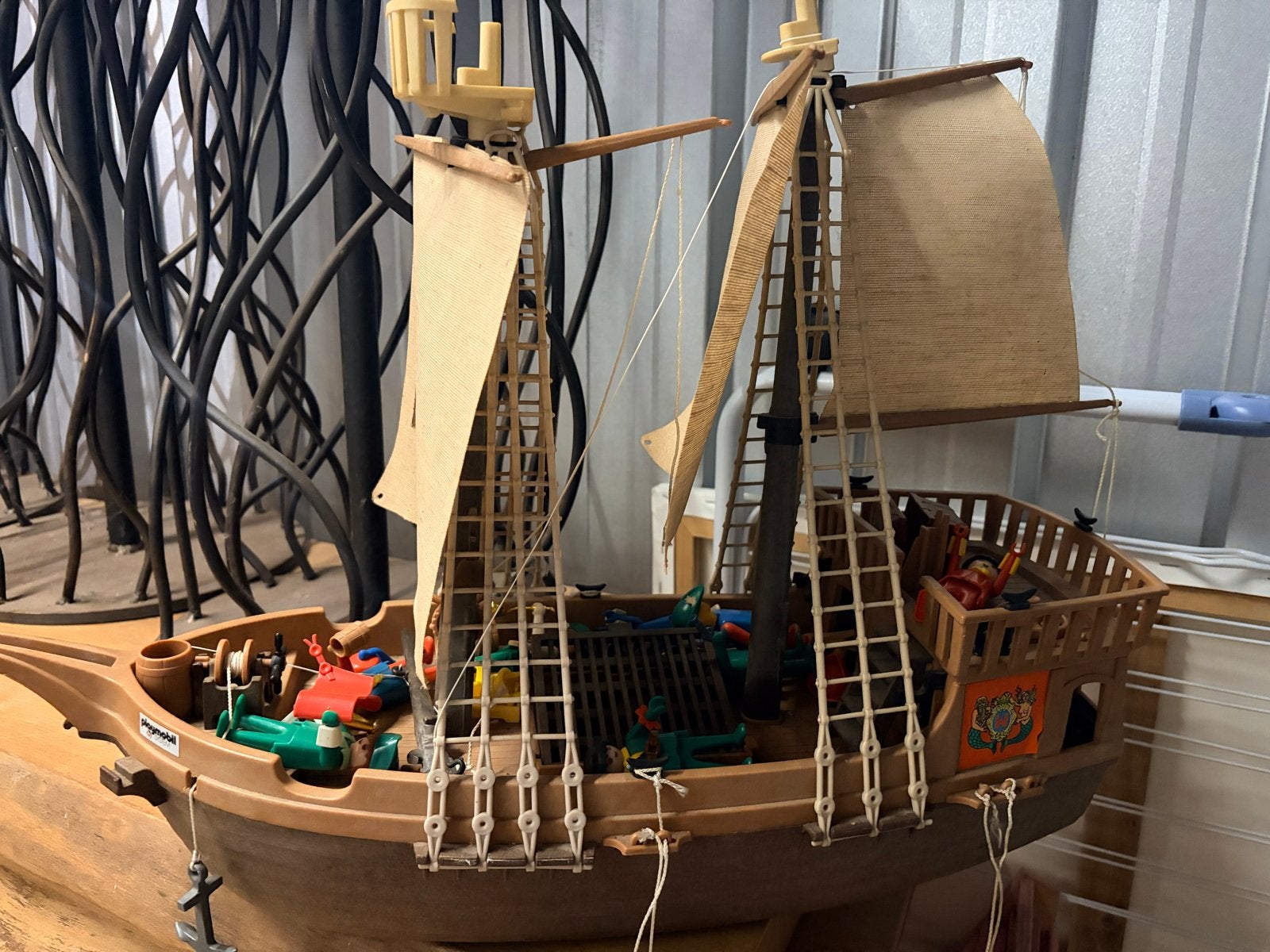 Playmobil Piratenschip met accessoires, Kinderen en Baby's, Ophalen, Pirates, Gebruikt, Complete set