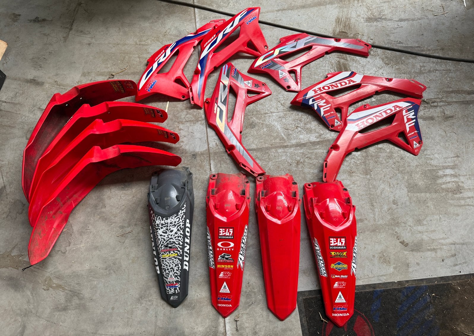 Honda crf 250/450 2022/2024 plastics, Ophalen of Verzenden, Gebruikt