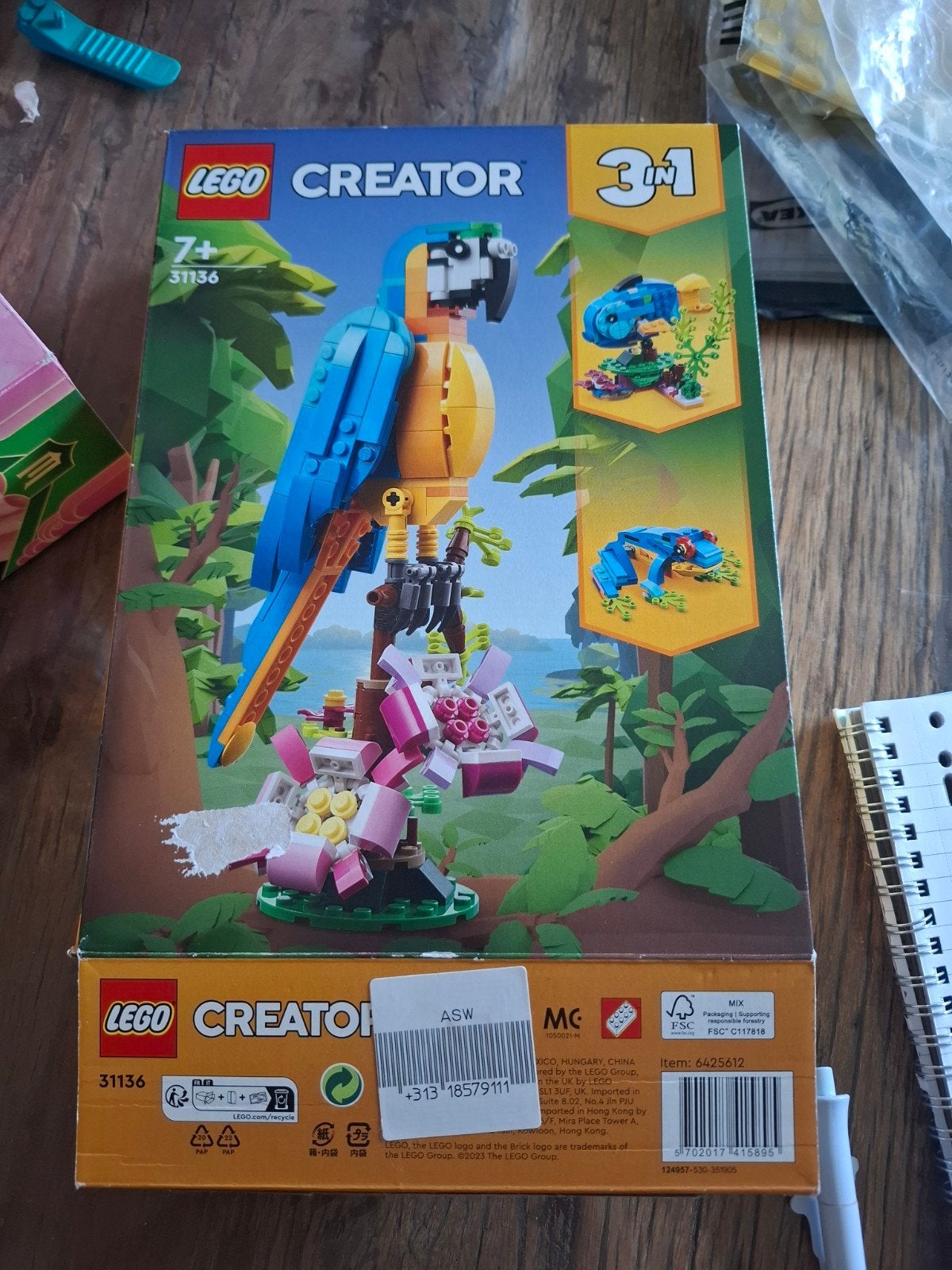 LEGO Creator 3in1 Exotische Papegaai (31136) - Gebruikt, Ophalen of Verzenden, Gebruikt
