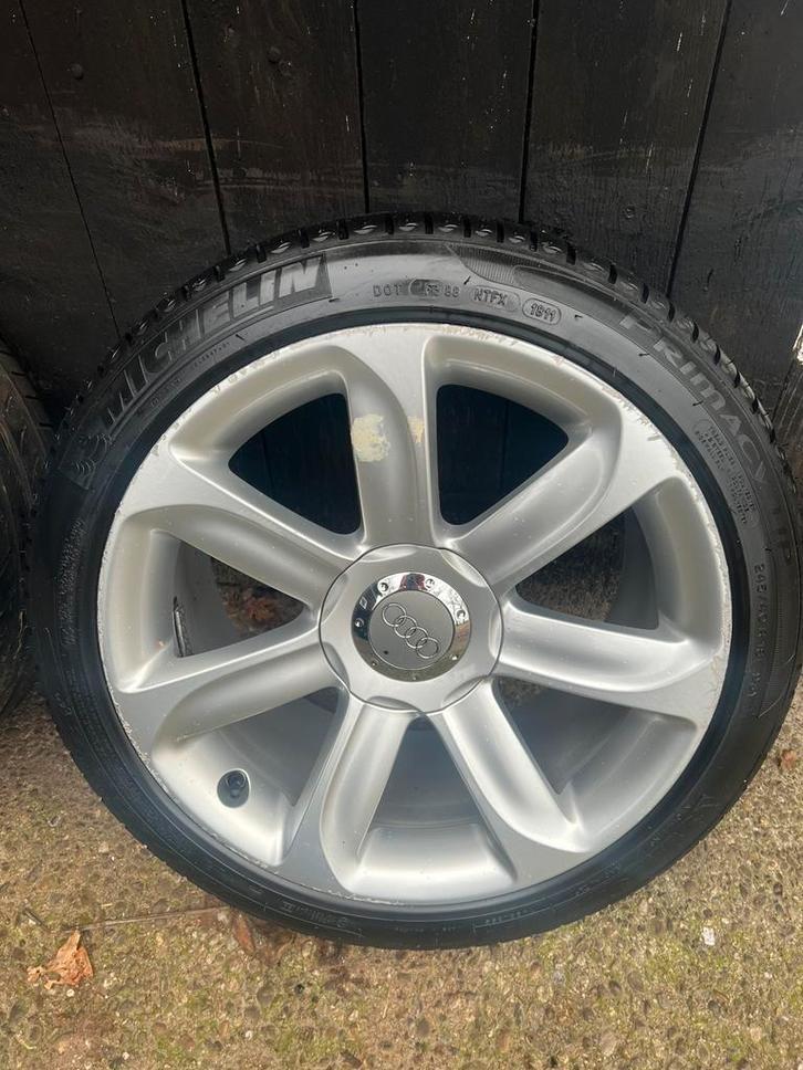 Originele Audi TT velgen Michelin zomer 18? a3 s3 golf caddy, Niet ingevuld, 18 inch, Banden en Velgen, Niet ingevuld